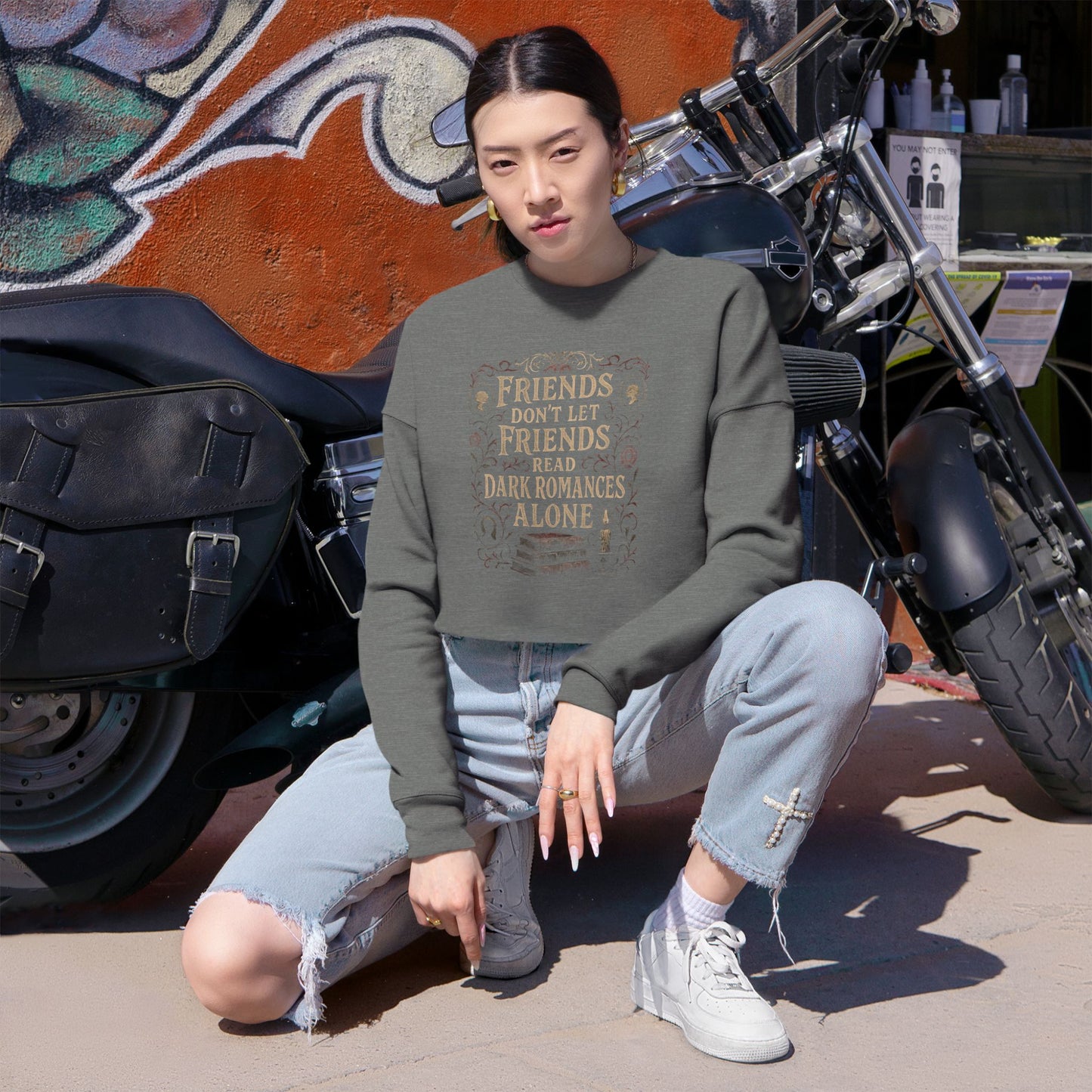 Dark Romance Cropped Sweatshirt