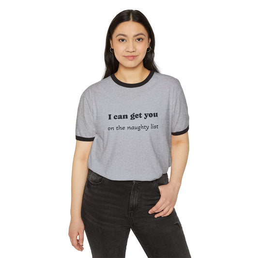 Naughty List Unisex Ringer T-Shirt