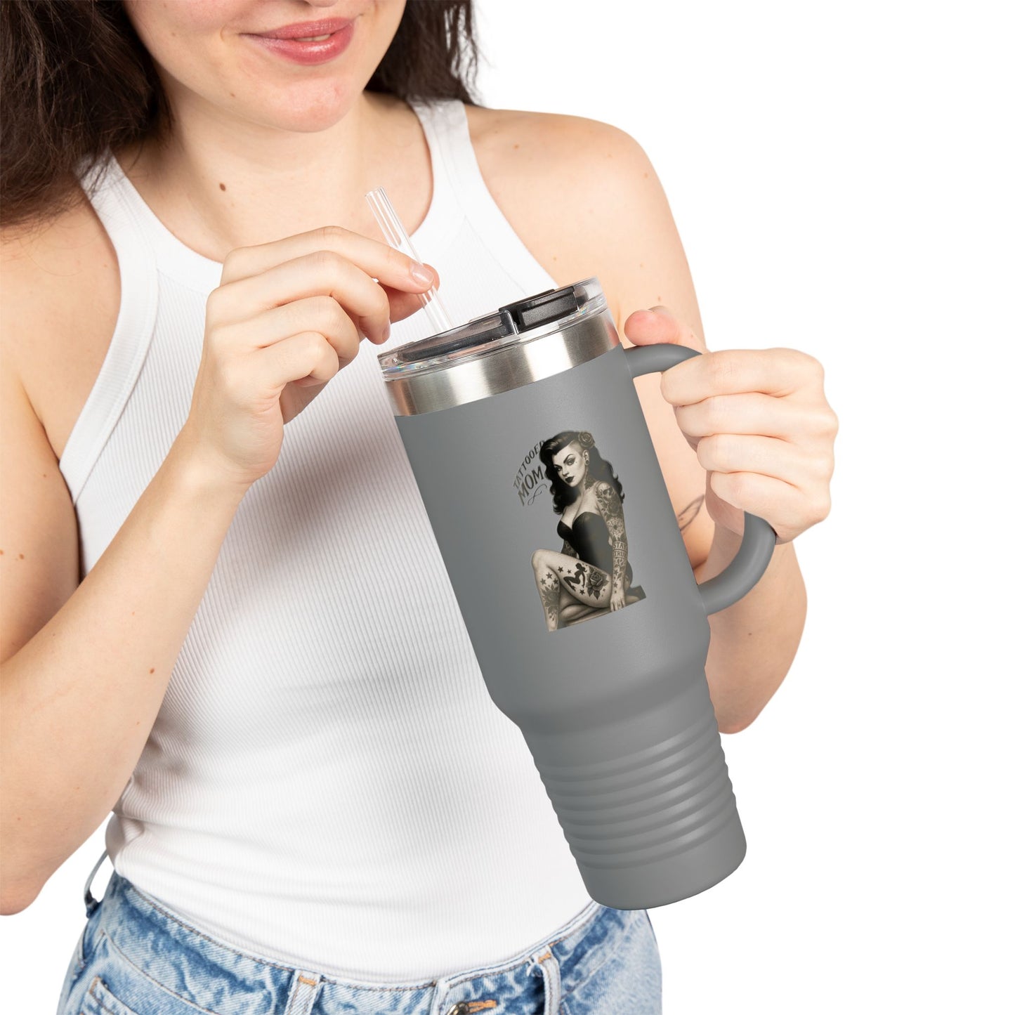 Tattooed Mom - Insulated Travel Mug 40oz