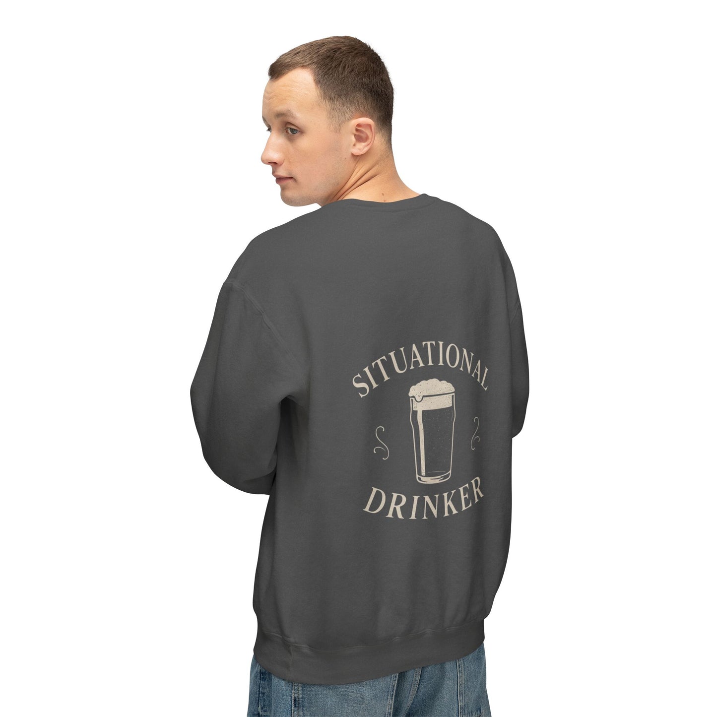 Situational Drinker Unisex Lightweight Crewneck Sweatshirt