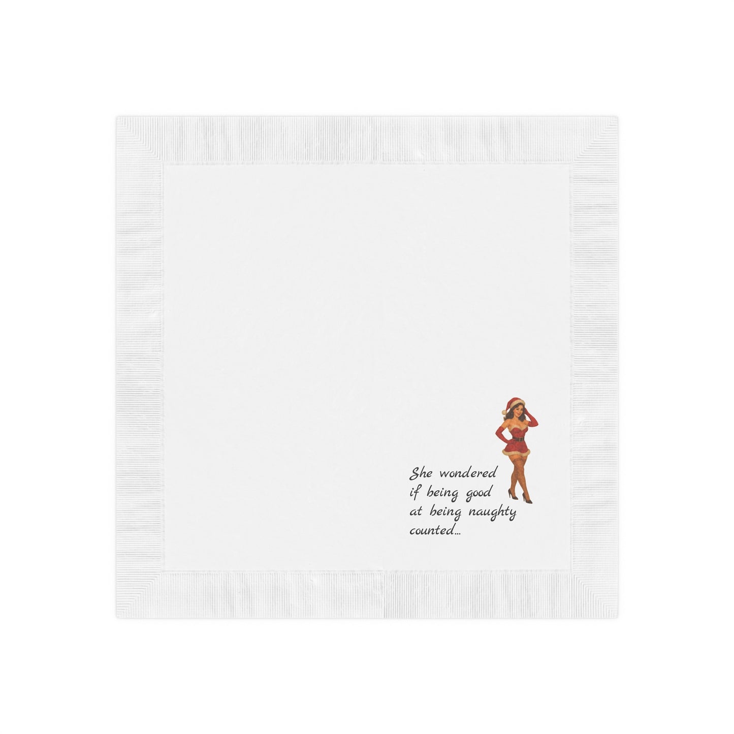 Pinup Christmas White Coined Napkins