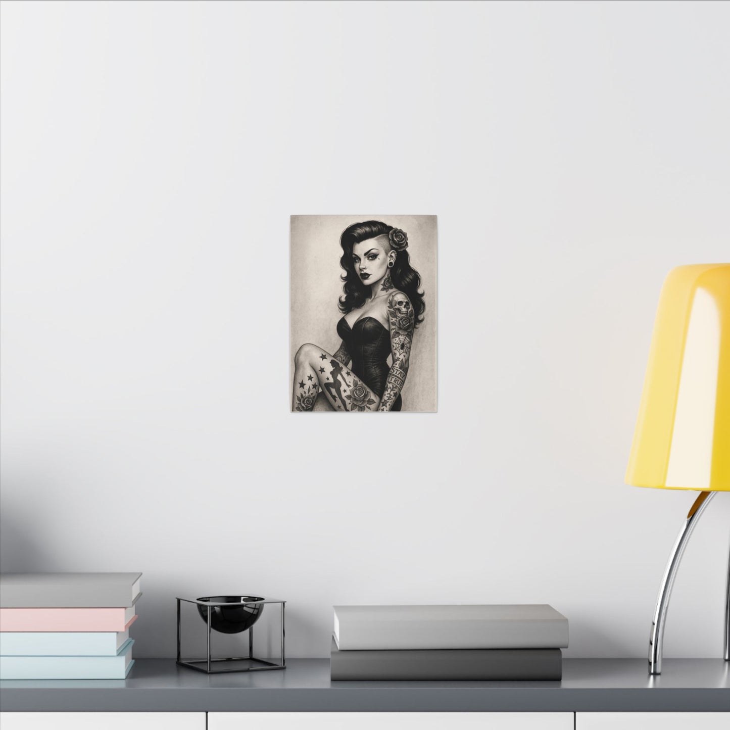 Pinup Tattoo Art Canvas Print