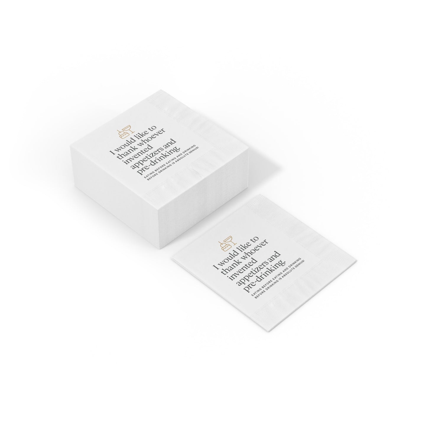 Pre Drinking Entertainment Napkins