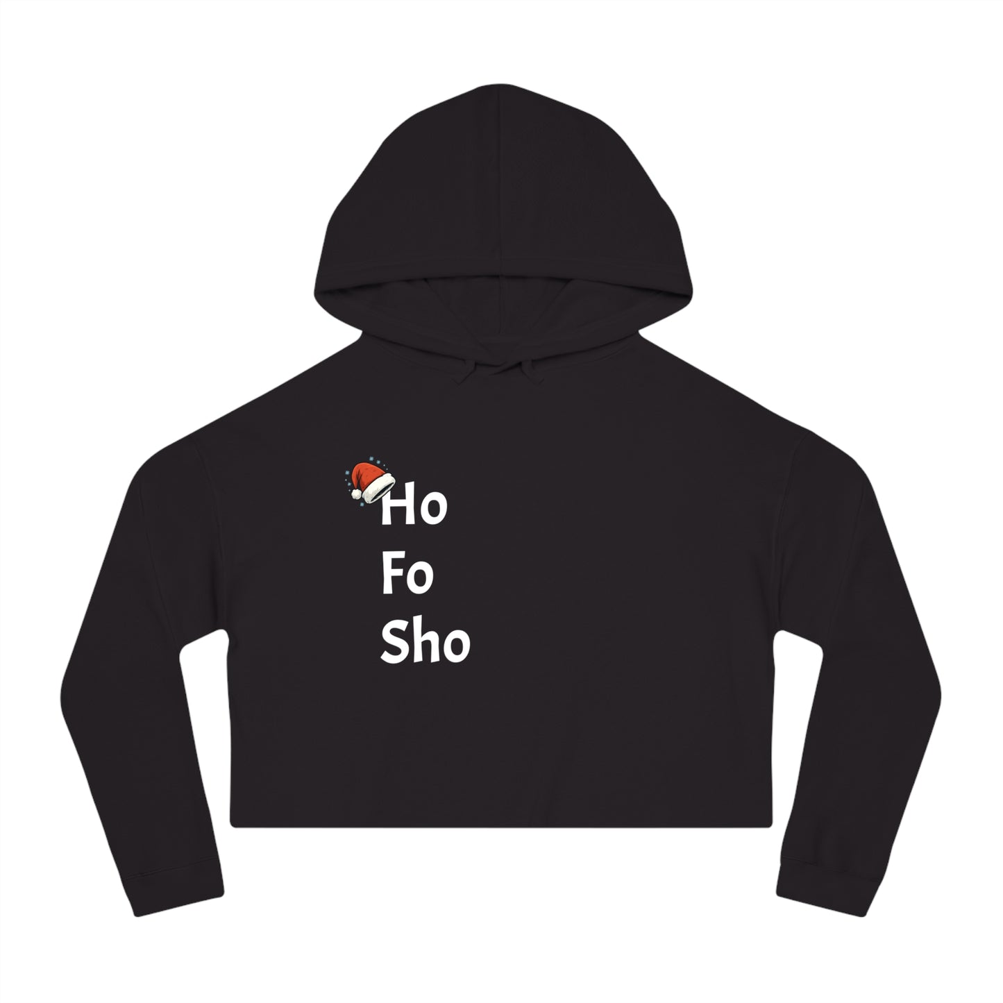 Funny Holiday Women's Cropped Hoodie Sweatshirt