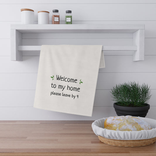 Funny Welcome and Leave Tea Towel