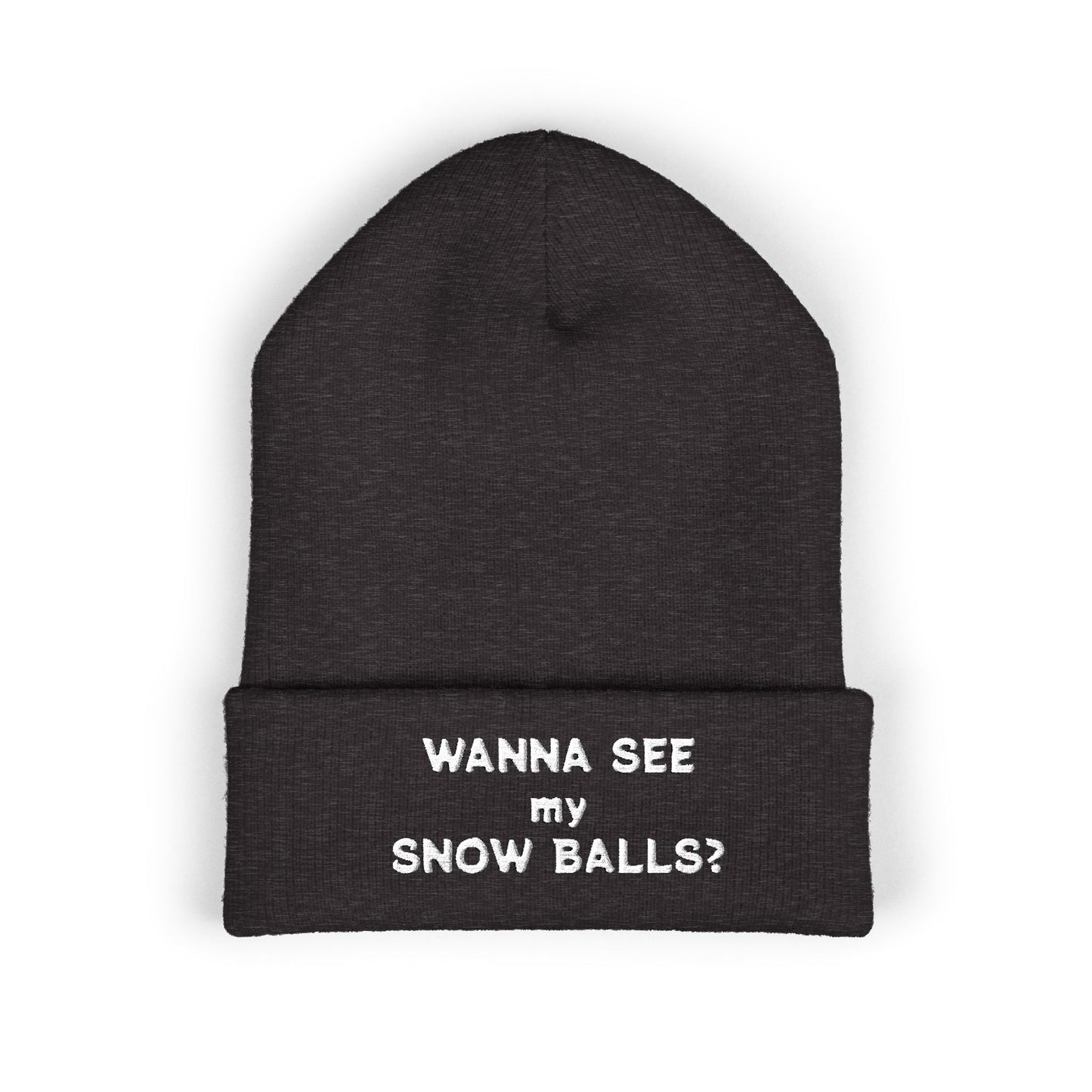 Snow Balls Cuffed Beanie (Embroidery)