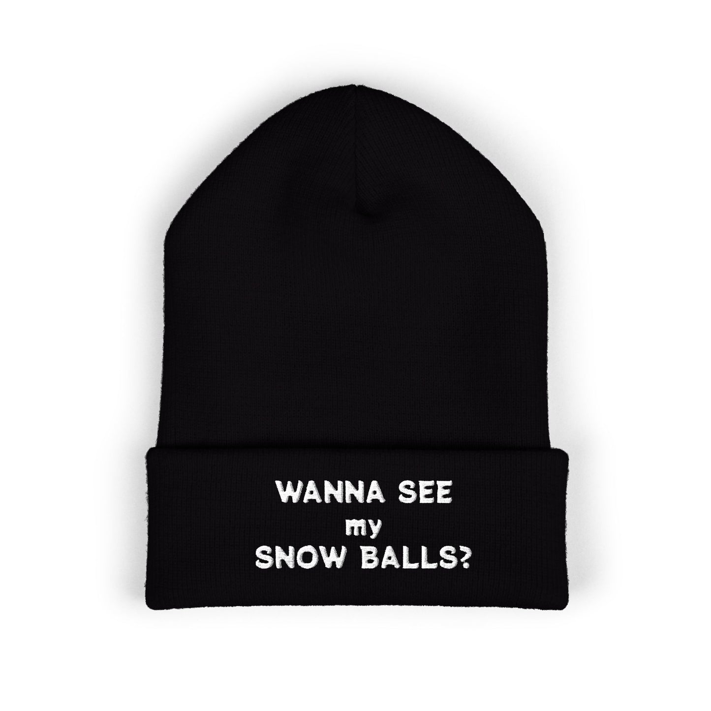 Snow Balls Cuffed Beanie (Embroidery)