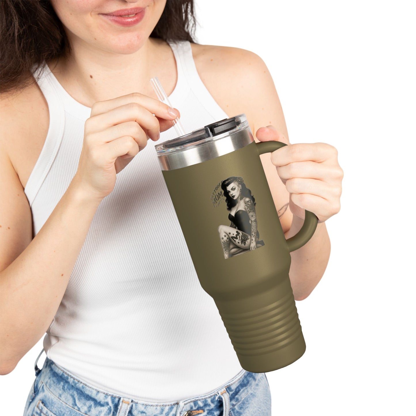 Tattooed Mom - Insulated Travel Mug 40oz