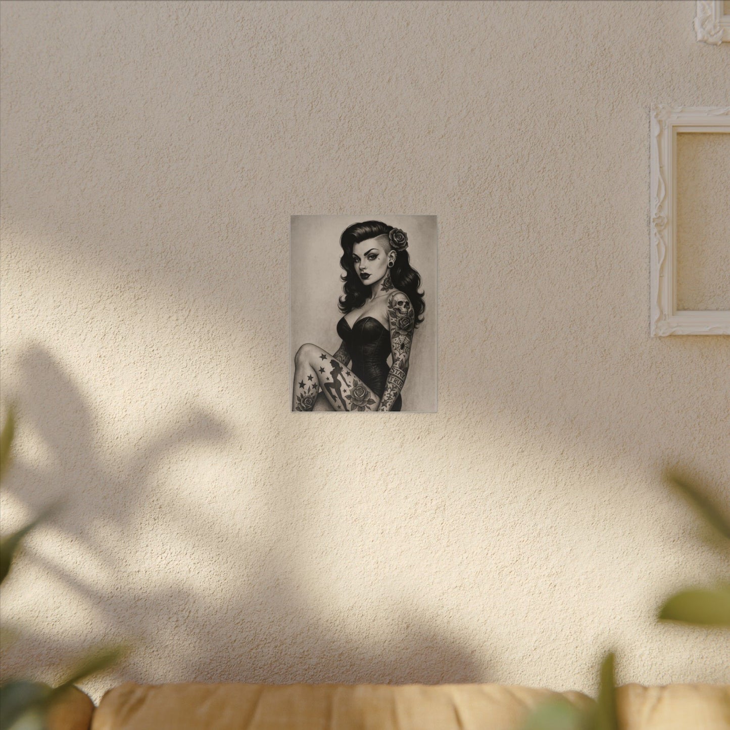 Pinup Tattoo Art Canvas Print