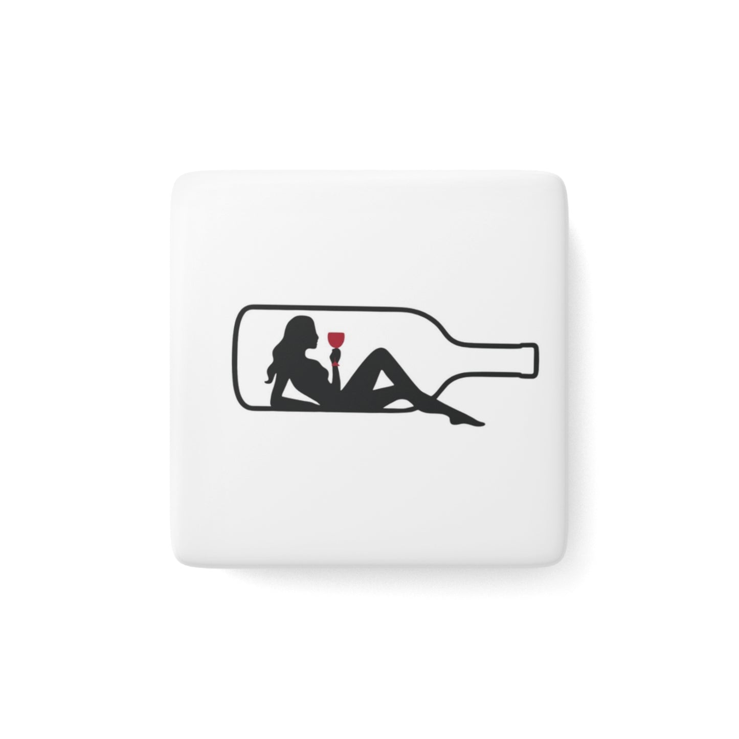 Sassy Wine Porcelain Magnet