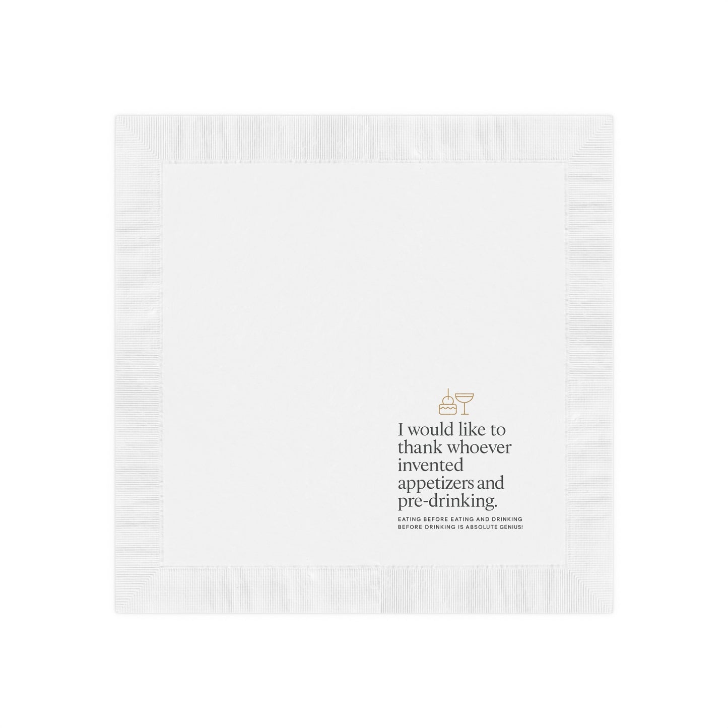 Pre Drinking Entertainment Napkins